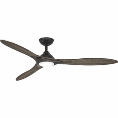 Minka-Aire F868L-SBR/WHF Sleek 60" Ceiling Fan With Light - Soft Brass Finish, Remote Control