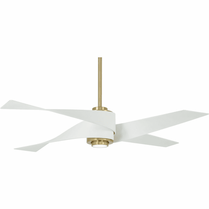 Minka Aire F903LSBR/WHF Artemis IV Contemporary Soft Brass LED 64