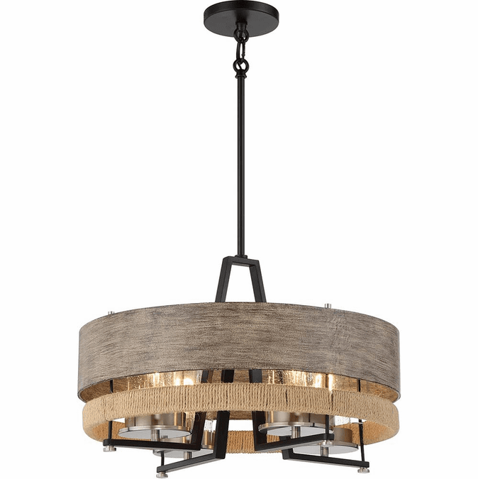 Minka Lavery 2764733 Silver Creek Modern Stone Grey, Coal, and Brushed