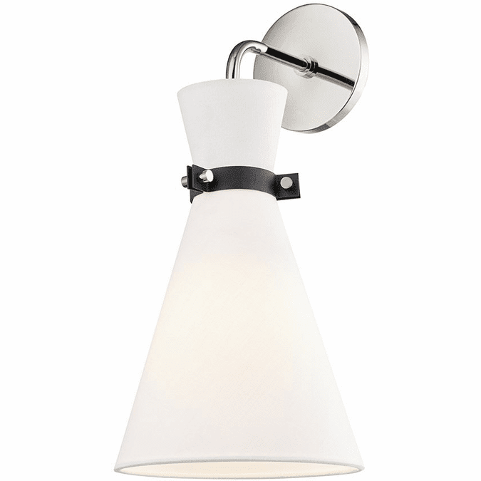 Mitzi H294101PNBK Julia Contemporary Polished Nickel / Black Wall