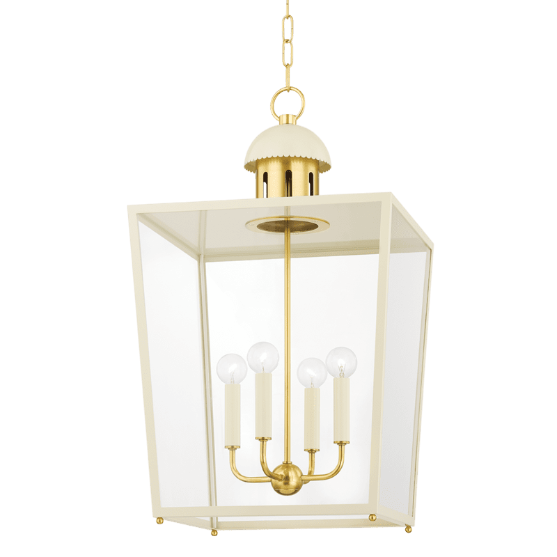 Mitzi H737704LAGB/SCR June Modern Aged Brass 16" Foyer Lighting