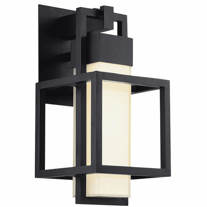 Modern Forms WS-W48816-BK Logic Modern Black LED Outdoor Light Sconce ...