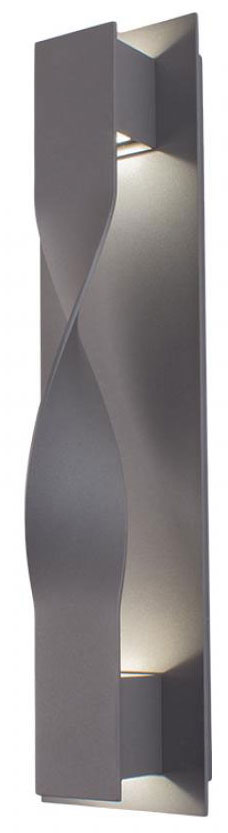 Modern Forms WS-W5620-GH Twist Modern Graphite LED Outdoor Sconce ...
