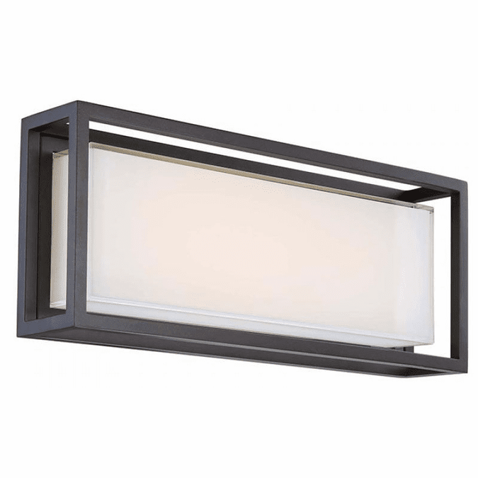 Modern Forms WS-W73620-BZ Framed Contemporary Bronze LED Outdoor Sconce ...