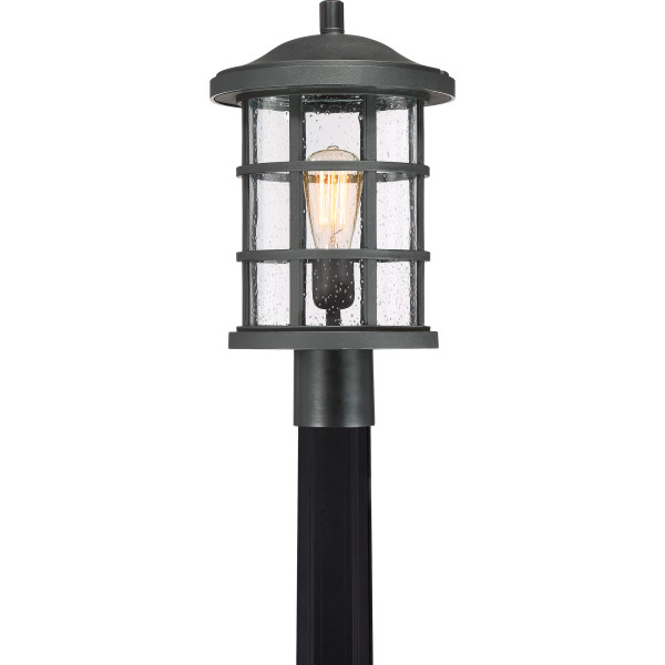Quoizel CSE9010EK Crusade Earth Black Outdoor Lamp Post Light QUO