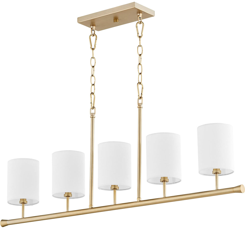 Quorum 647580 Harmony Aged Brass Island Light Fixture QRM647580