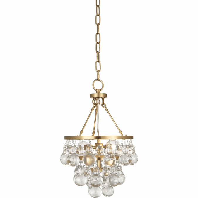 Robert Abbey 1006 Bling Modern Antique Brass Mini Chandelier Light ...