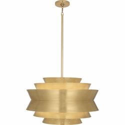 Robert Abbey 983 Pierce Modern Brass Drum Pendant Light
