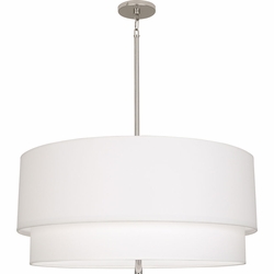 Robert Abbey AW140 Decker Polished Nickel Drum Pendant Hanging Light