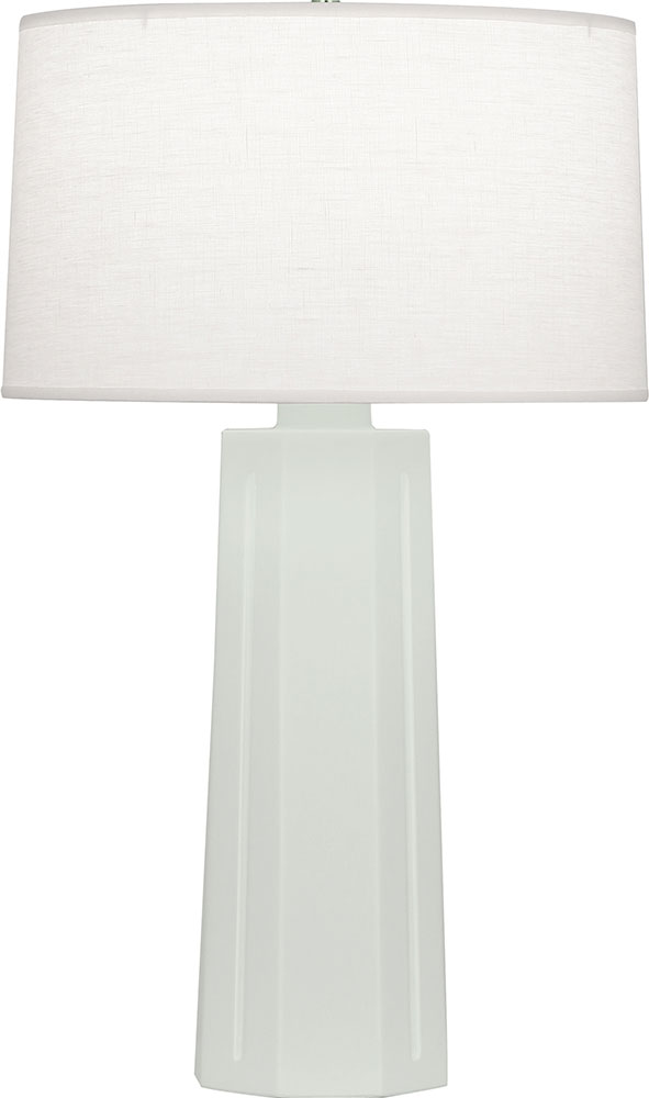 Robert Abbey MCL60 Mason Modern Matte Celadon Glazed Ceramic Side Table