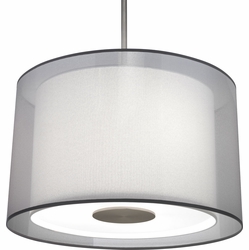 Robert Abbey S2193 Saturnia Modern Stainless Steel Drum Ceiling Light Pendant
