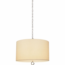 Robert Abbey S657 Jonathan Adler Meurice Modern Polished Nickel Drum Hanging Pendant Lighting