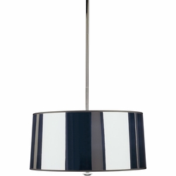 Robert Abbey S808 Penelope Modern Polished Nickel Drum Ceiling Light Pendant