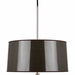 Robert Abbey T808 Penelope Contemporary Polished Nickel Drum Pendant Lamp