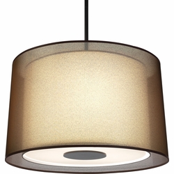 Robert Abbey Z2183 Saturnia Modern Deep Patina Bronze Drum Hanging Light Fixture