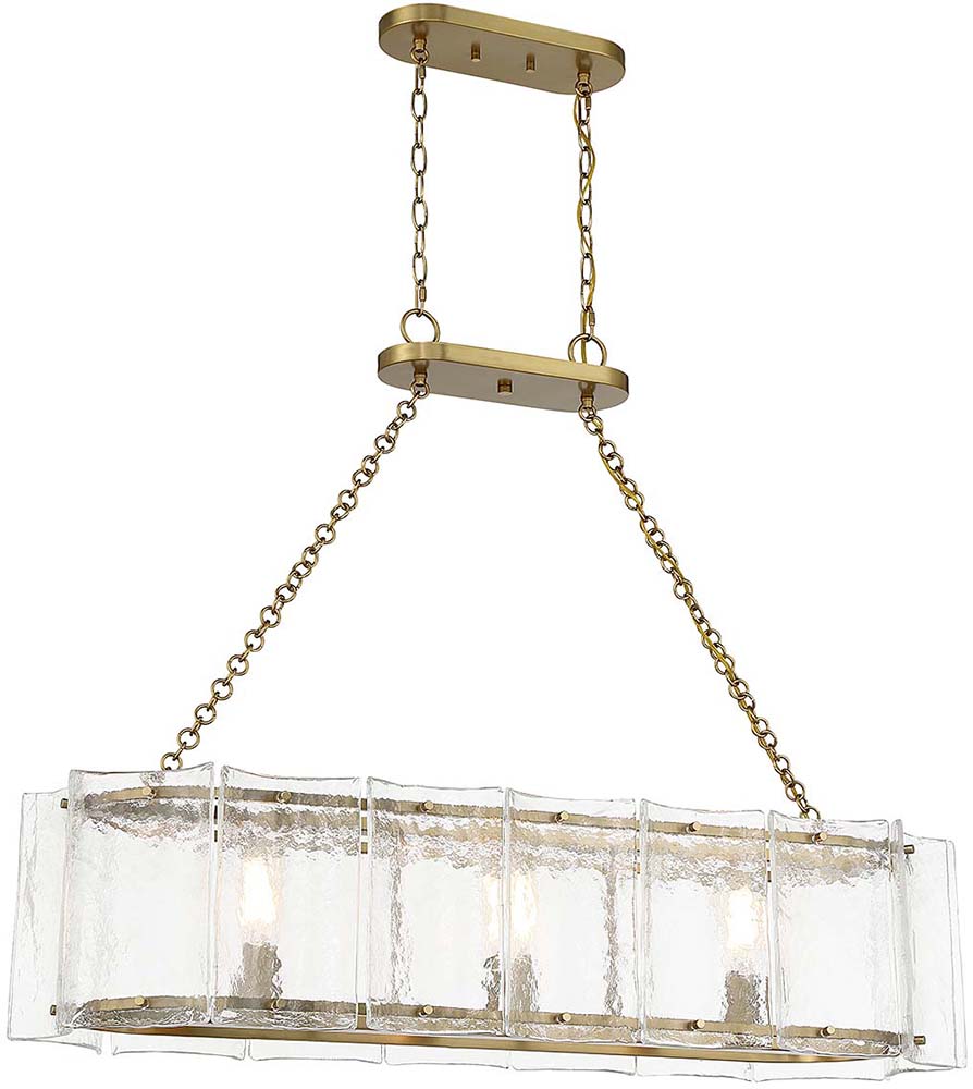 Savoy House 182033322 Genry Contemporary Warm Brass Island Light