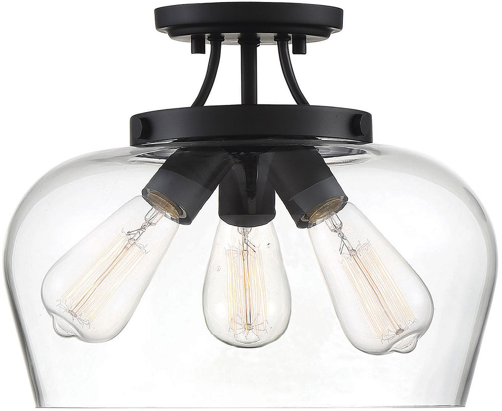 Savoy House 640353BK Octave Contemporary Black Overhead Lighting