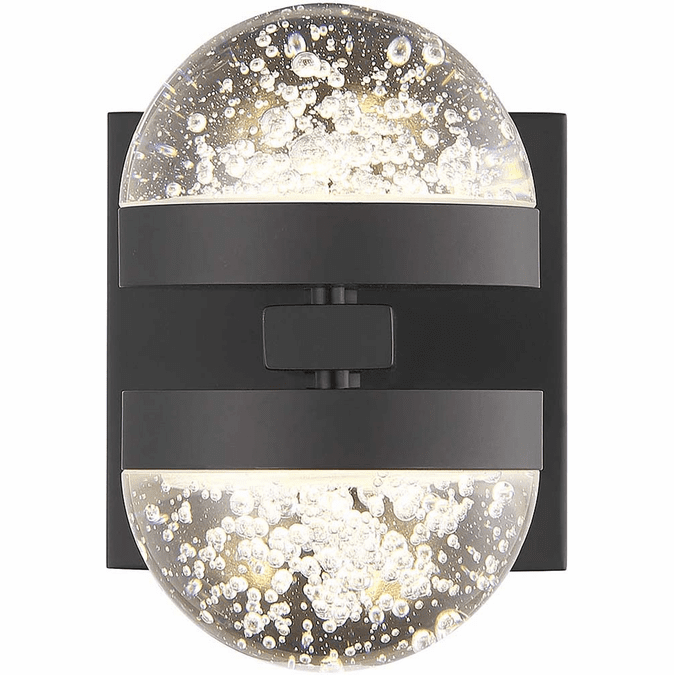 Savoy House 94484289 Biscayne Contemporary Matte Black LED Drum Wall