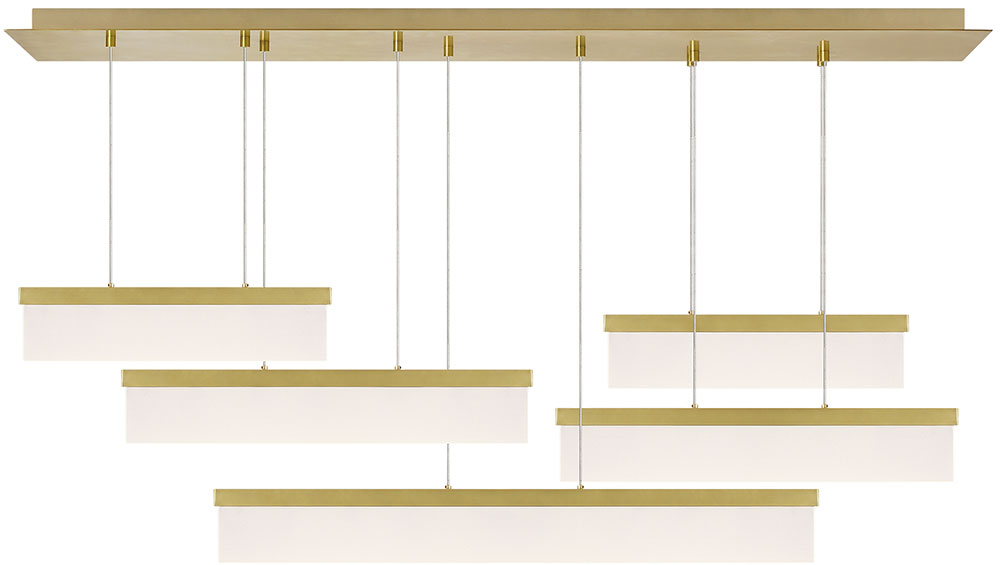 Visual Comfort Modern 700LSSWPRLED930 Sweep Contemporary Aged Brass