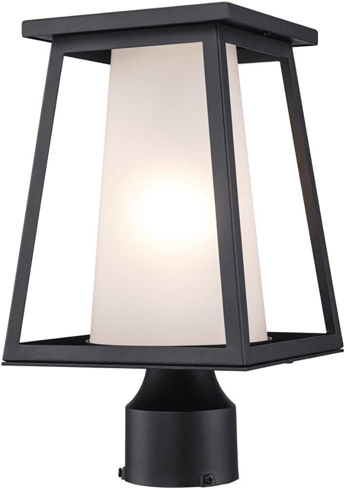 Trans Globe 51393 BK Modern Black Outdoor Post Lighting Fixture TRA