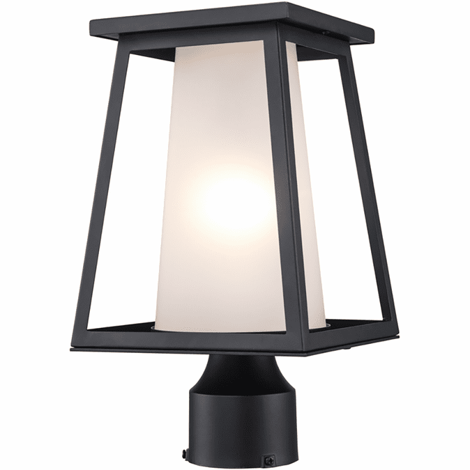 Trans Globe 51393 BK Modern Black Outdoor Post Lighting Fixture TRA