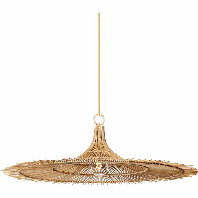 Troy F8850VGL Costa Mesa Contemporary Vintage Gold Leaf 50" Hanging