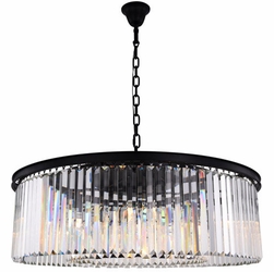 Urban Classic 1238G43MB-RC Sydney Matte Black 43.5" Drum Pendant Lamp
