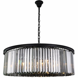 Urban Classic 1238G43MB-SS-RC Sydney Matte Black 43.5" Drum Hanging Lamp