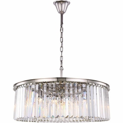 Urban Classic 1238G43PN-RC Sydney Polished Nickel 43.5" Drum Pendant Light Fixture