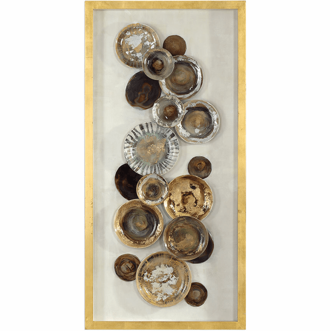 Uttermost 04152 Myla Modern Gold Leaf Wall Art UTT04152