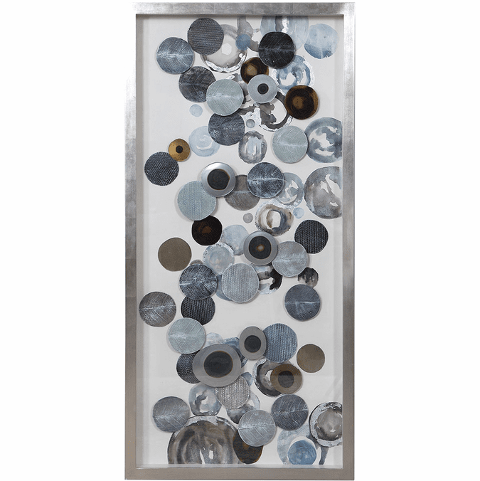 Uttermost 04205 Kella Contemporary Silver Leaf Wall Decor UTT04205