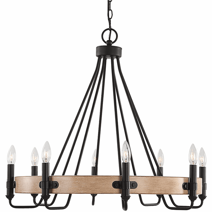 Uttermost 21356 Deschutes Contemporary Sanded Black Chandelier Lighting