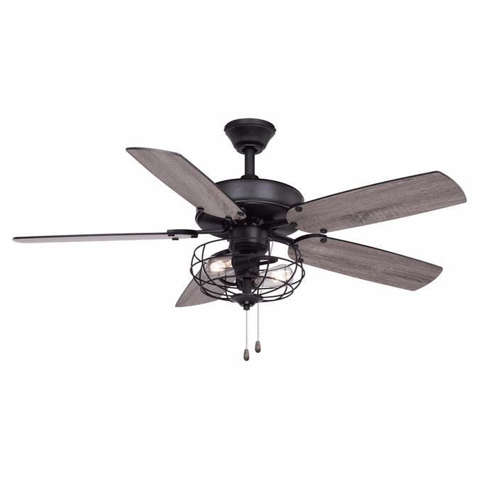 Vaxcel F0099 Reed Matte Black LED 48" Ceiling Fan VXLF0099