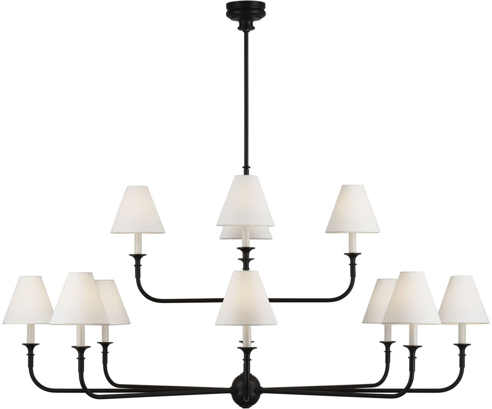 Visual Comfort Signature TOB 5453AI/EBOL Piaf Aged Iron and Ebonized