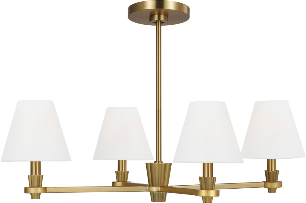 Visual Comfort Studio AC1114BBS Paisley Burnished Brass 28" Hanging