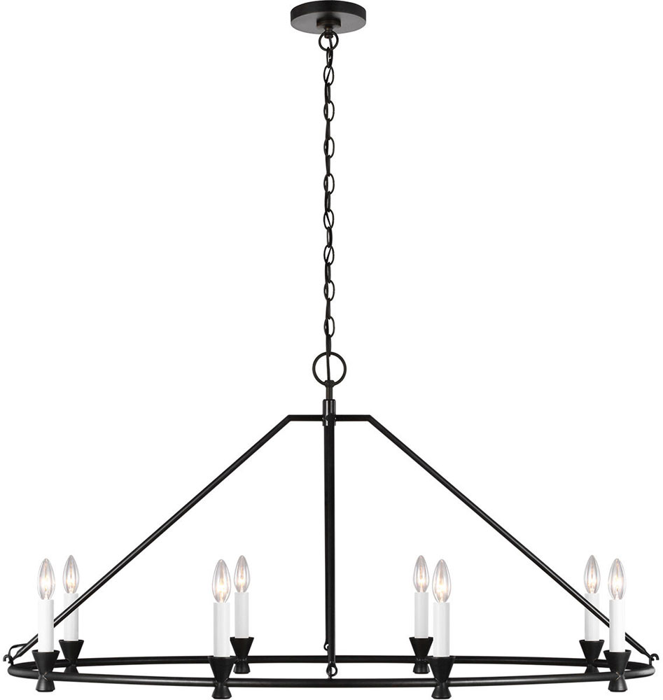 Visual Comfort Studio CC1208AI Keystone Aged Iron Hanging Chandelier