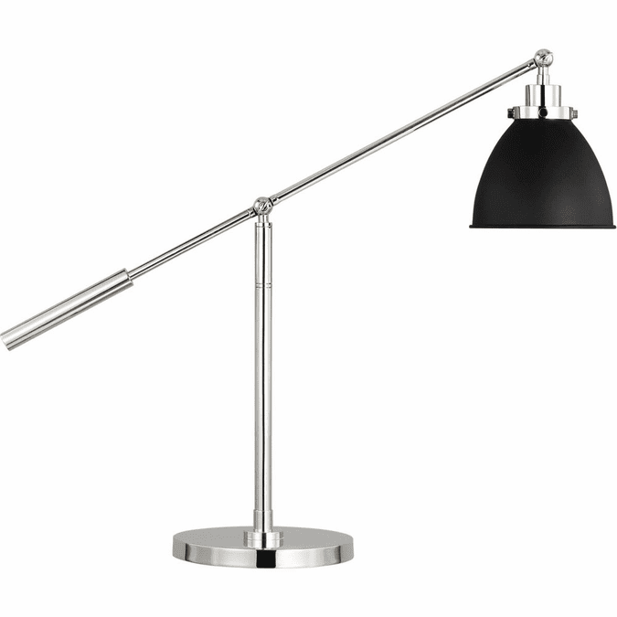 Visual Comfort Studio CT1101MBKPN1 Wellfleet Contemporary Midnight Black and Polished Nickel