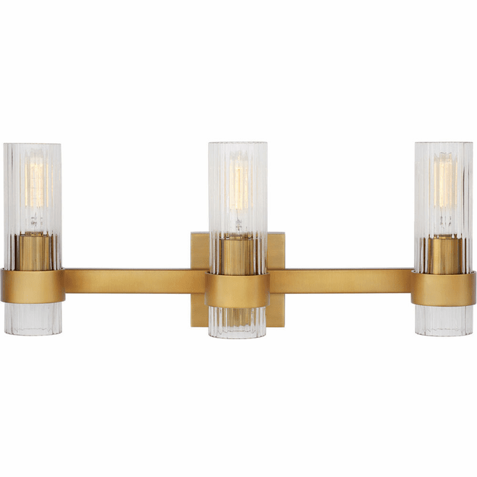 Visual Comfort Studio CV1023BBS Geneva Modern Burnished Brass 3-Light ...