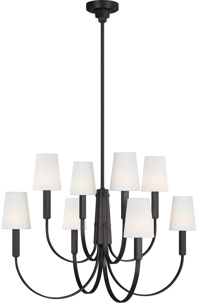 Visual Comfort Studio TC1088AI Logan Aged Iron Lighting Chandelier