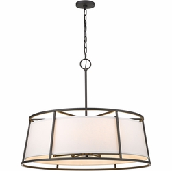 Z-Lite 1935-32IO Lenyx Modern Iron Ore 32" Drum Pendant Lamp