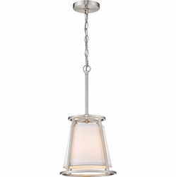 Z-Lite 1935MP-BN Lenyx Modern Brushed Nickel 10" Drum Hanging Lamp