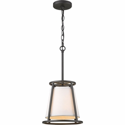 Z-Lite 1935MP-IO Lenyx Modern Iron Ore 10" Drum Hanging Light