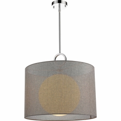 Z-Lite 194-20G-C Arosia Chrome 20" Drum Pendant Lighting Fixture