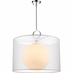 Z-Lite 194-24W-C Arosia Chrome 24" Drum Hanging Light Fixture