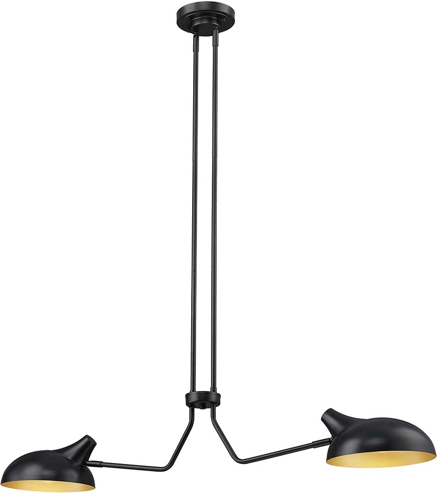 ZLite 19422LMB Bellamy Modern Matte Black Kitchen Island Light