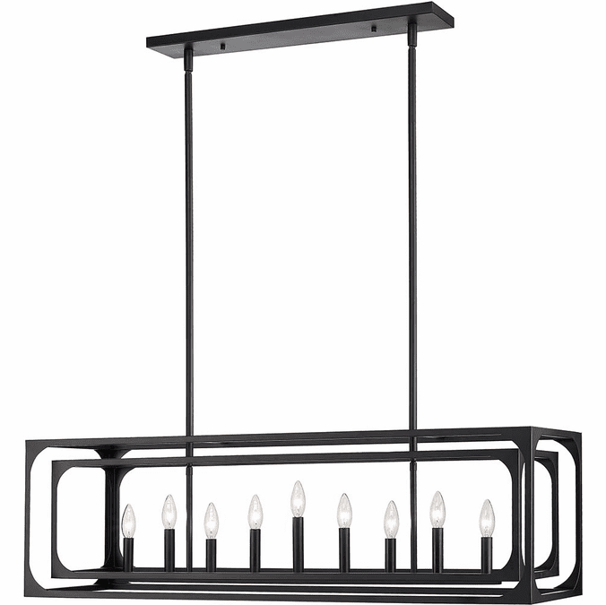 ZLite 30389LMB Easton Modern Matte Black Kitchen Island Light