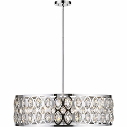 Z-Lite 6010-30CH Dealey Chrome Drum Pendant Light Fixture