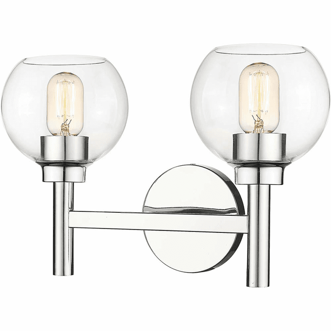 Z-Lite 7502-2V-CH Sutton Chrome 2-Light Bathroom Sconce - ZLT-7502-2V-CH