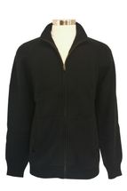 10 Ply Men's Cardigan Sweater, zip closure, two pockets (Black) 10 Ply Men's Cardigan Sweater, zip closure, two pockets (Black)