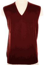 4-ply Cashmere Pullover Vest (Burgundy) 4-ply Cashmere Pullover Vest (Burgundy)